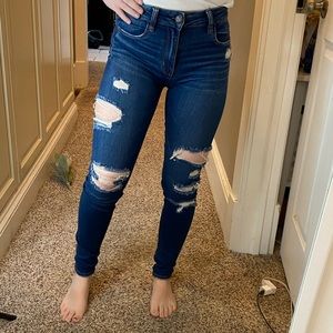 AMERICAN EAGLE Super Stretch X distressed skinny jeans US2